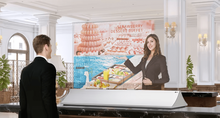 TRANSPARENT OLED SIGNAGE 2 55EW5PG S 03 Accurate and Vivid Colors D