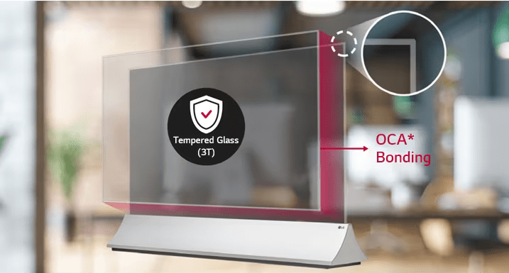 TRANSPARENT OLED SIGNAGE 3 55EW5PG S 04 Protective Tempered Glass D